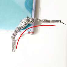 1pc Vintage Owl Decor Bracelet, Men's Cool & Casual Hip Hop Style Jewelry, Birthday Gift - Silver - View 2