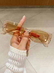 Unisex Full Frame Square Beach Fashion Glasses, Suitable For Daily Fashion Decoration And Matching. - Multicolor - View 5