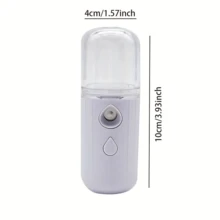 奈米噴霧器,奈米麵部噴霧器,便攜式涼爽保濕噴霧器,便攜式迷你霧化面部蒸汽機,睫毛延長,皮膚護理,女士保濕,usb 充電,旅行 - 紫色 - 查看 7