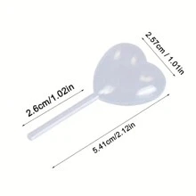 50/100/150/200支装 4毫升塑料滴管，长形/心形，适用于蛋糕、烘焙、果酱注射和饮料吸管，情人节派对、家居装饰、家居礼品 - 愛心形 - 查看 5