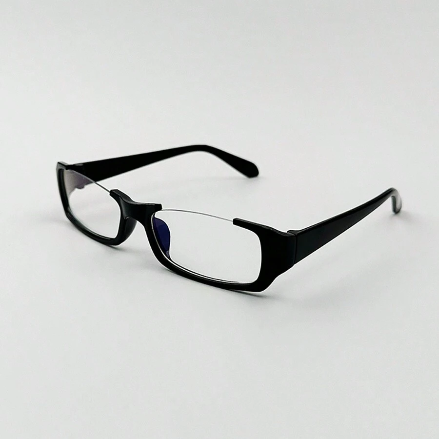 角色扮演黑框半框裝飾眼鏡,日式,動漫靈感 - 黑色 - 查看 1