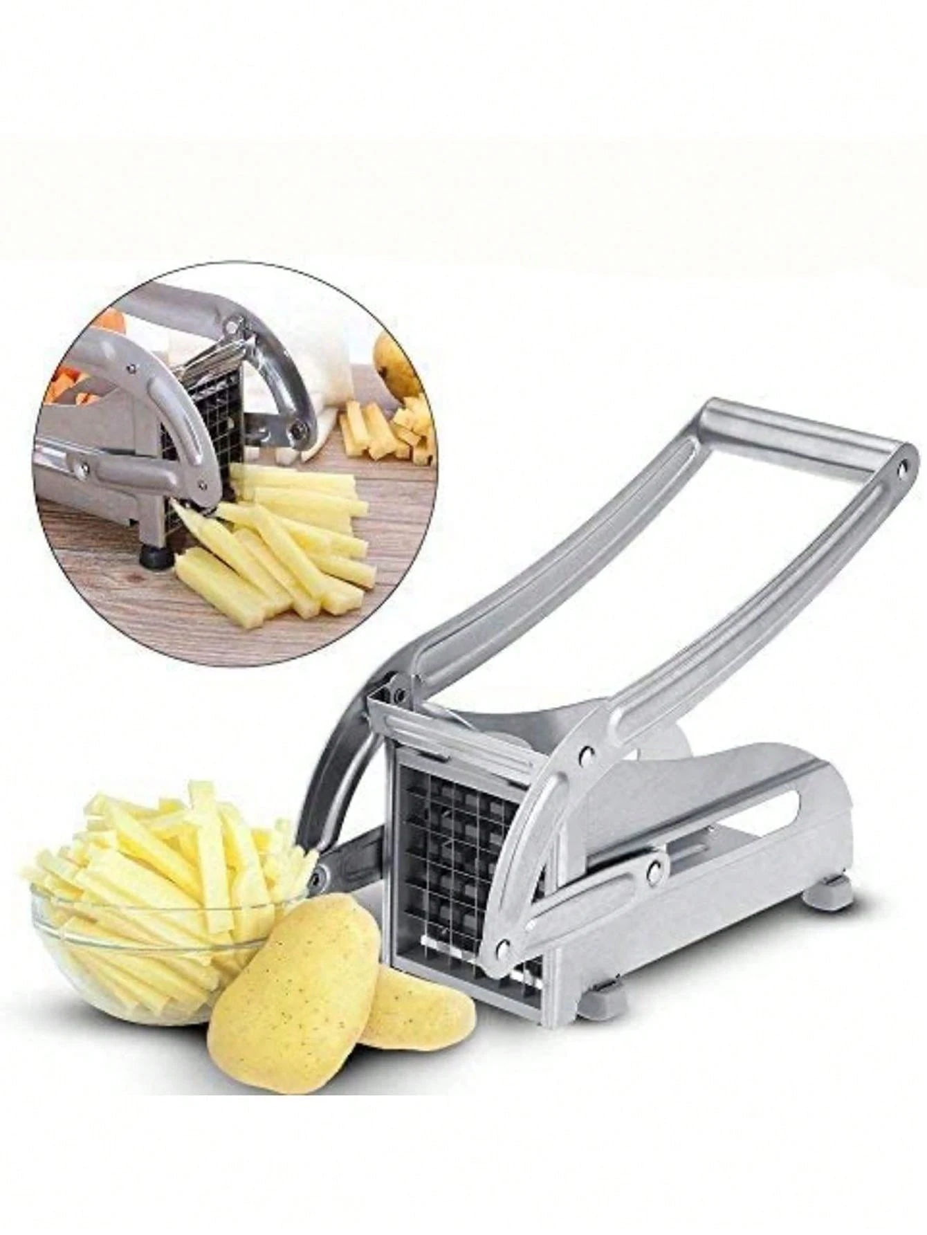 1 pièce Trancheuse à frites avec 2 lames, Coupepommes de terre