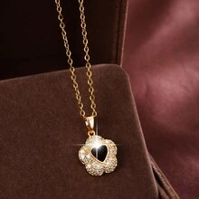 1件時尚的花形立體切割鋯石少女項鍊 - 項鍊 - 查看 10