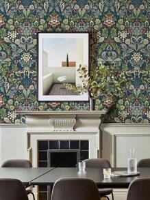 1卷3米时尚绿色植物壁纸，防水自粘壁纸，适用于客厅、卧室、浴室、厨房、橱柜等场所，防水PVC材质，装饰壁纸贴纸 - 綠色 - 查看 9