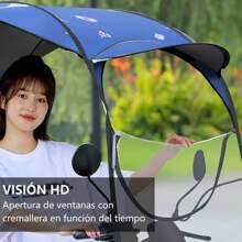 Toldo Cubresol Moto General Impermeable Para Motocicletas - Azul - Ver 3