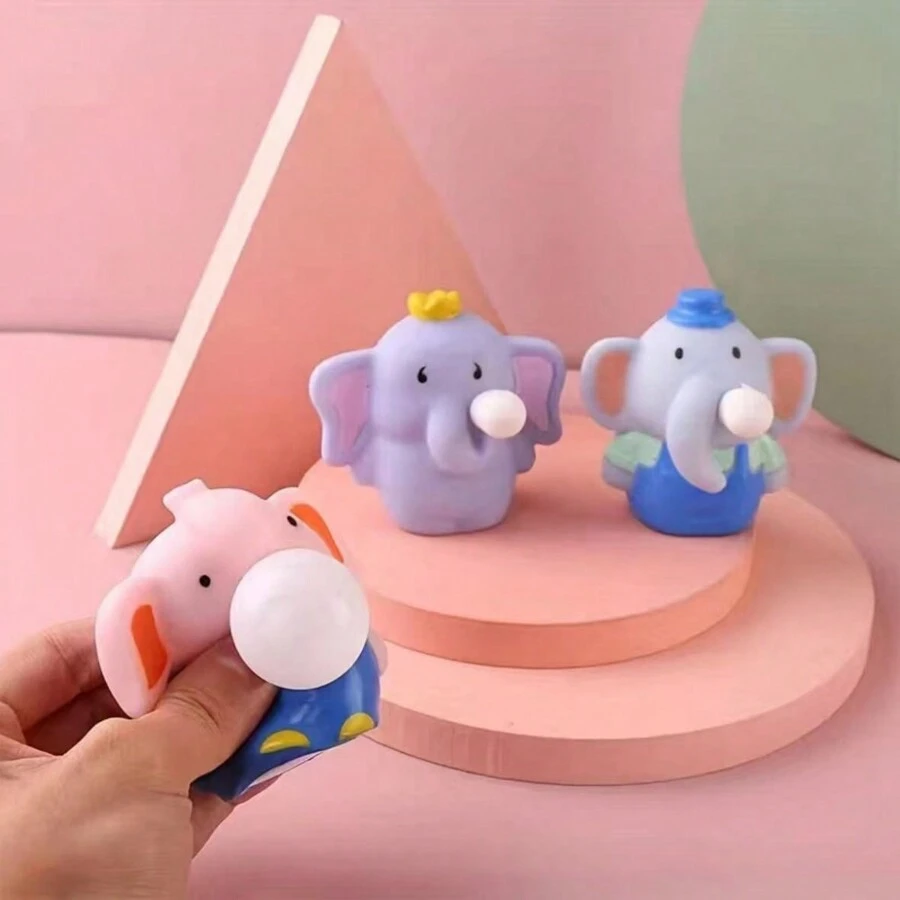 1 Đồ chơi giảm căng thẳng hình chú voi, Trang trí máy tính để bàn, Đồ chơi giảm căng thẳng mới lạ, Quà tặng cho bữa tiệc, Trang trí nhà và văn phòng, Giải thưởng lễ hội - Nhiều màu - Xem 1