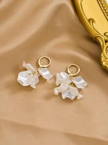 1pair Elegant & Fashionable Flower Earrings Suitable For Women's Daily Wear - Flowers Are Short - View 7