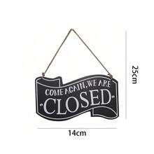 咖啡店裝飾用復古木質雙面箭頭招牌,歐式房屋頭飾,家居牆壁裝飾小掛板 - 米色 - 查看 10