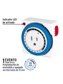 Mini Analog Timer 1 Event, 15 Min Intervals TEM-1M 46996 - White - View 3