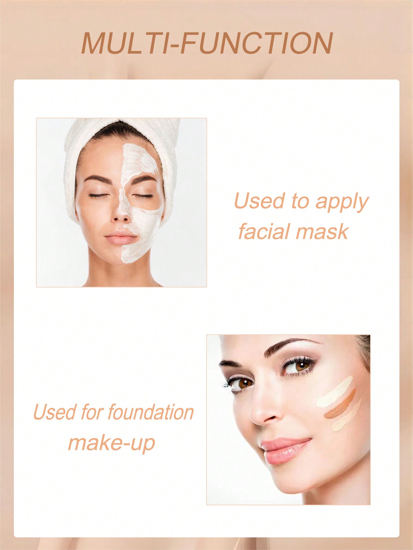 فرشاة رأس مسطح رفيعة جداً واحدة، لوضع الأساس والقن...