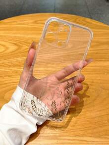 1入組透明TPU全覆蓋草紋手機殼，適用於iPhone - 彩色 - 查看 4