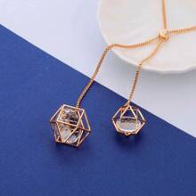 1 cái To lớn Pha lê Mặt dây chuyền hình học Dây chuyền Đối với phụ nữ Vàng bạc Màu sắc Thời trang Đồ trang sức Lễ cưới Quà tặng tiệc - mặt dây chuyền đôi - Xem 5