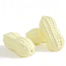 1pc Peanut Design Durable Dog Chew Toy With Squeaky Sound, Solid Teeth & Mild Gum Protection For Small, Medium, And Large Dogs - Beige - View 3