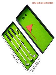1set 24.5cm * 10.4cm * 3.5cm Golf Gift Pen Mini Golf Putting Green Metal Golf Club Ballpoint Pen Set - Multicolor - View 3
