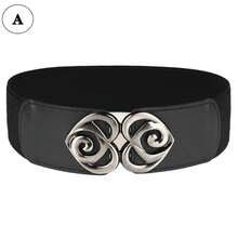 1pc Women's Elastic Heart Shape Wide Waist Belt For Daily Use - Multicolor - View 8