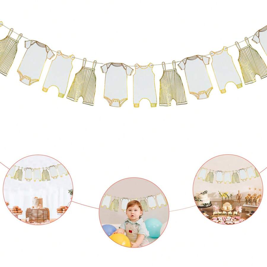 12pcs Blank Gift Tags With String,White Paper Tags With Gold Clothing,Personalized Gift Tags For Birthday,Party,Gift Wrapping,Baby Shower,Wedding Favor And Valentine'S Day - White - View 1