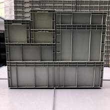 一個400 * 300 * 120mm灰色塑料歐規方形灰色pp塑料存儲物流周轉箱,大容量,承載能力強,可用於工業汽車零部件和五金儲存 - 灰色 - 查看 4