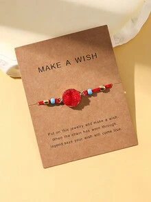 1 件樹脂和 Ccb 裝飾可調式手鍊,時尚個性化女士日常佩戴配件 - 編織手鍊 - 查看 13