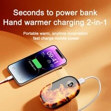 New Arrival Portable Electric Hot Water Bag With Digital Display For Girls - Black - View 3