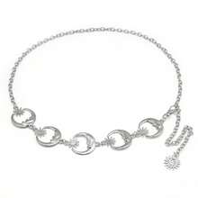 1pc Bold Metallic Accessory Waist Chain Pendant, Fashion Body Chain For Women's Daily Wear Or Dress Decoration - Multicolor - View 8