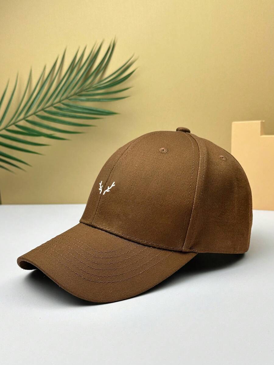 Tree Branch Pattern Baseball Cap - Coffee Brown - View 1