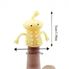 4件隨機顏色惡作劇玩具,迷你玩偶手指玩具用於發洩,tpr嘲笑手指怪物手指套 - 4個隨機色手指怪物 - 查看 7