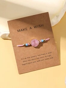 1 件樹脂和 Ccb 裝飾可調式手鍊,時尚個性化女士日常佩戴配件 - 編織手鍊 - 查看 19