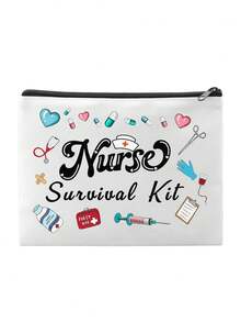 護士禮物化妝包,日常使用禮物袋 - 白色 - 查看 6