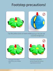 彈跳球玩具4合1套裝：跳動球/變形球/摩擦動力飛盤玩具/跳躍球遊戲,適用於青少年 - 紅色 - 查看 5