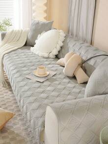 1入通用全季節沙發墊,現代極簡防滑沙發座套,防塵,防污,可洗沙發套 - 淺灰色 - 查看 3