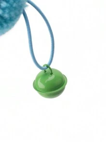 1個隨機顏色寵物用品貓玩具毛絨老鼠頭部造型鈴鐺互動玩具 - 彩色 - 查看 9