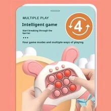 1 Pc Pink Light Up  Pro Fast Push Puzzle Game Console For Teenager Fun Electronic Game Relieve Stress Toys - Pink - View 5