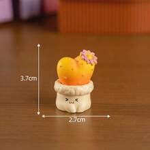 1pc Mini Potted Plant Tabletop Decoration - Love Yellow - View 2