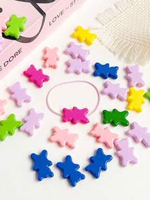 chenming 20pcs Acrylic Bear Beads In Various Colors Suitable For Daily Wear, Holidays And Diy Jewelry Making Accessories Wholesale - 20pcs - View 6