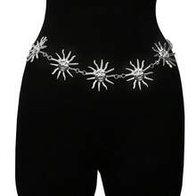 1pc Bold Metallic Accessory Waist Chain Pendant, Fashion Body Chain For Women's Daily Wear Or Dress Decoration - Multicolor - View 11