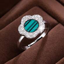 1pc Delicate Cubic Zirconia Decor Women's Everyday Wear Ring - Multicolor - View 23