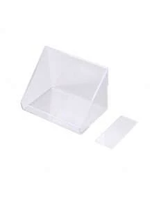 1入浴室組織架,傾斜開口設計,可安裝在鏡子或牆上,用於存放化妝品、護膚產品、口紅、護墊和小物品 - 彩色 - 查看 8