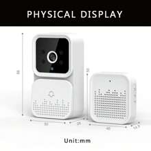 無線門鈴 Wifi 攝影機防盜門鈴夜視可視對講語音變聲家用監視器門電話 - 白色 - 查看 6