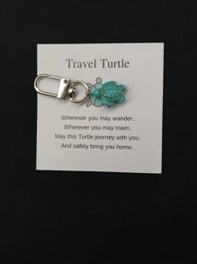 1/2pcs Blue Travel Turtle, Turtle Keychain, Turtle Keyring, Gift, Turtle Bag Charm, Birthday Gift Idea For A Friend, Good Luck Charm,Christmas