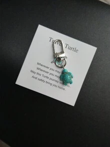 1/2pcs Blue Travel Turtle, Turtle Keychain, Turtle Keyring, Gift, Turtle Bag Charm, Birthday Gift Idea For A Friend, Good Luck Charm,Christmas