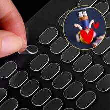 120片装双面胶贴纸盲盒底座固定胶垫防翘起无缝贴片DIY手工工具 - 透明色 - 查看 1