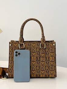 女士復古字母信封斜跨包時尚pu肩袋,寬帶手提袋,鉚釘裝飾方形包錢包,適用於工作購物派對女士媽媽禮物 - 彩色 - 查看 6