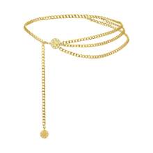 CIZME 1 条/套链式腰带链式银色链式腰带金色链式腰带带链式向日葵蝴蝶腰链腰带加大码长款女士多层时尚链式腰带适用于连衣裙装饰和牛仔裤情人节、妈妈、母亲、母亲节、礼物 - 彩色 - 查看 7