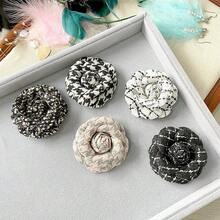 歐美復古風 Tweed卡蜜拉別針,羊毛花形別針 - H3 - 查看 1