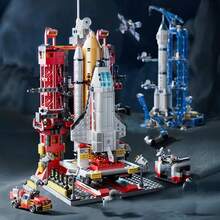 一套diy飛機積木玩具套裝,包括飛機積木、太空梭和火箭拼圖,太空人航天站積木套裝,創意家居裝飾diy玩具和教育玩具,適合在新年、開學、春節和生日等節日送給親朋好友的完美禮物 - 彩色 - 查看 4