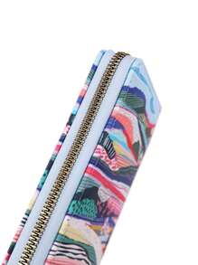 1pc Multi-Colored Creative Graffiti Pattern Women's Wallet, Zipper Short Card Holder, Small But Capacity, Highly Attractive , Portable Coin Purse For Ladies - Multicolor - View 6