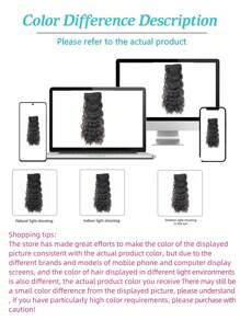 Kẹp tóc xoăn màu kem 22 inch nhiều màu kèm 16 kẹp tóc giả 6 mảnh - màu đen - Xem 5