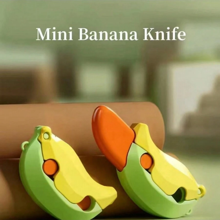 1把香蕉胡蘿蔔刀玩具,3d列印重力刀玩具,減壓玩具,聖誕萬聖節生日派對禮物,cosplay道具 - 彩色 - 查看 1