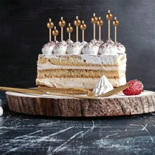 Valentine'S Day Party Supplies, 100pcs/Set Bamboo Cocktail Picks With Beads, Appetizer Picks With Fruit Picks, Sandwich Skewers, And Party Toothpicks(Golden) - Gold - View 10