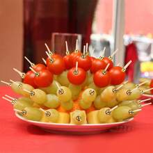 Valentine'S Day Party Supplies, 100pcs/Set Bamboo Cocktail Picks With Beads, Appetizer Picks With Fruit Picks, Sandwich Skewers, And Party Toothpicks(Golden) - Gold - View 5